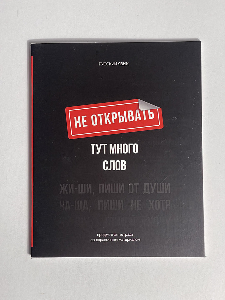 Тетрадь предметная 48 листов  "Фразочки"  Русский язык, со справочным материалом, обложка мелованный картон, блок офсет