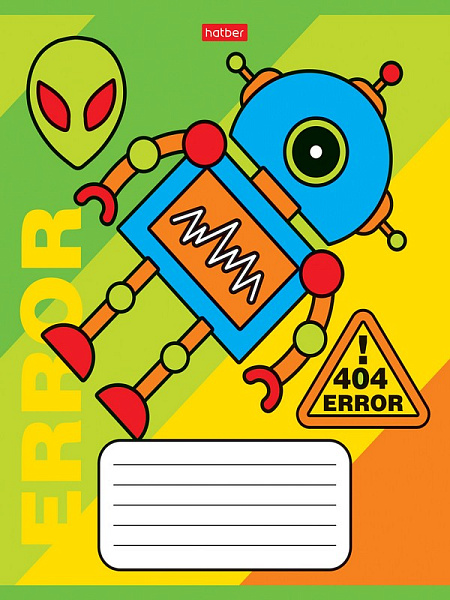 Тетрадь 12 л. лин. "Я-робот" 5 диз.в блоке скругл.углы 