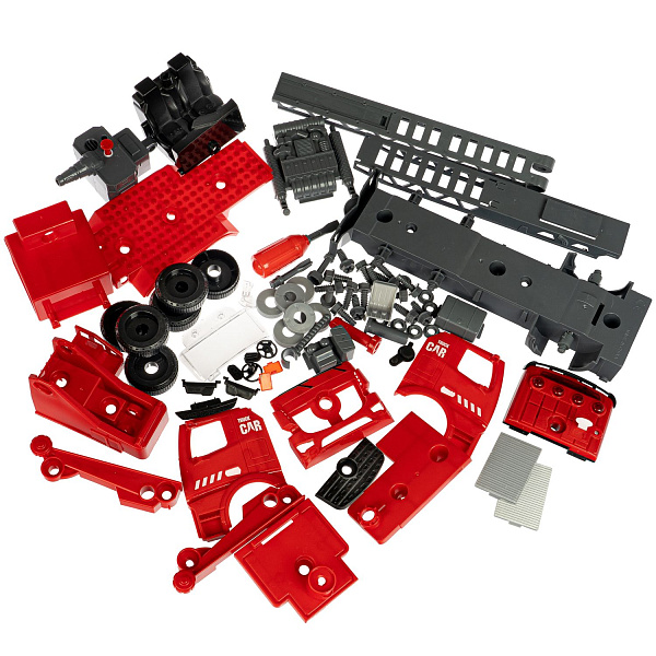 Конструктор с отверткой Bondibon, Собирай и Играй «ПОЖАРНАЯ ЧАСТЬ», 74 дет., BOX