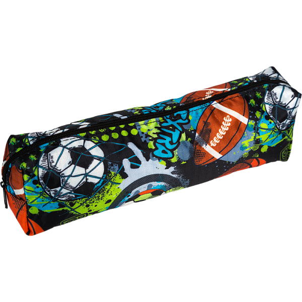 Пенал "Attomex. Drive" 20x7x3,5 см, прямоугольный для 50 пр., на молнии, текстильный с рисунком, ассорти 3 дизайна