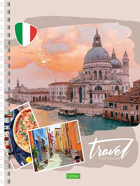 Тетрадь 48 л. кл. на гребне "TRAVEL"  "ECO" 