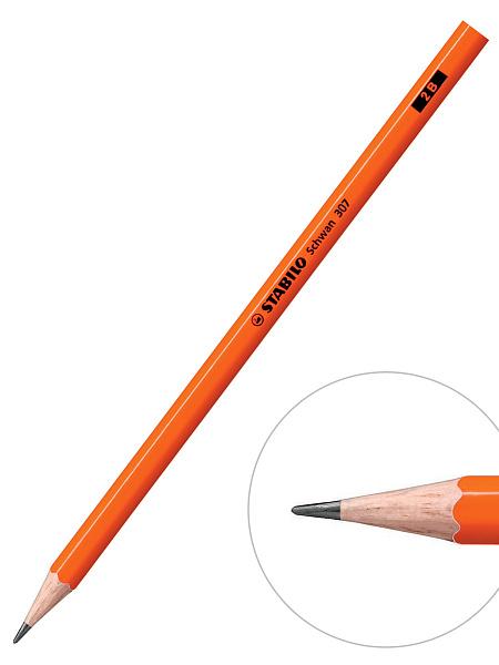 Карандаш ч/г HB STABILO Schwan 307 оранжевый корпус