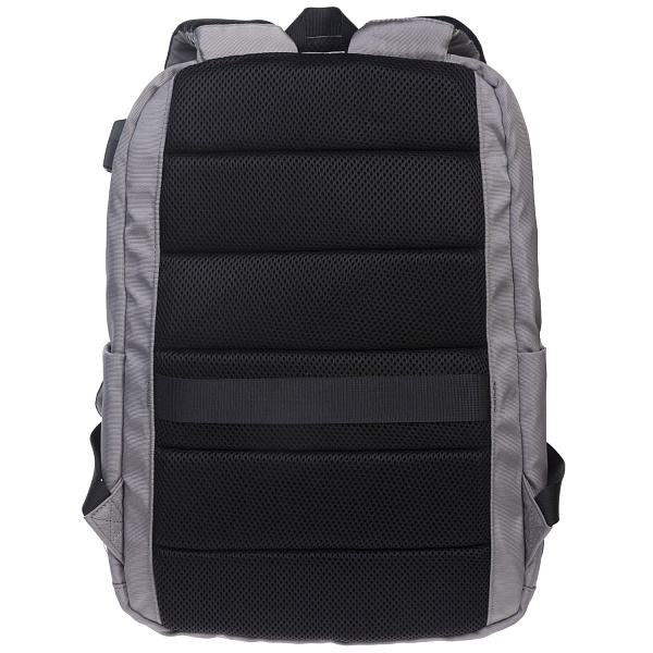 Рюкзак Hatber PRO -Stone Grey- 43х31,5х14,5см полиэстер нагружная стяжка 2 отд. 4 кармана, с USB-выходом