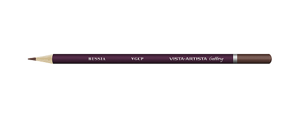 Карандаш цветной художественный "VISTA-ARTISTA" "Gallery"  заточенный 719 Ван-Дик коричневый (Van Dyke brown)