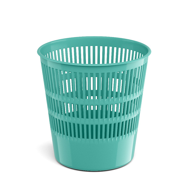 Корзина для бумаг 12 л. сетчатая ErichKrause® Pastel Mint, мятная