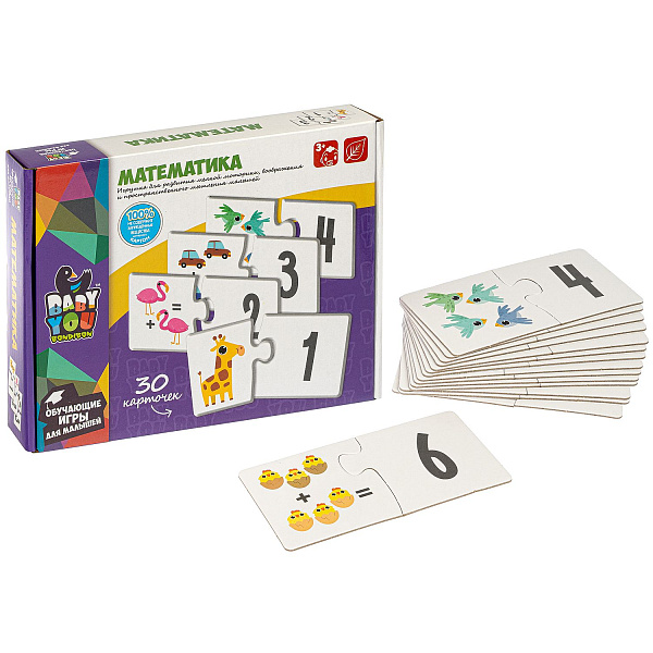 Пазл МАТЕМАТИКА, Bondibon, 30 шт, 2 части, BOX