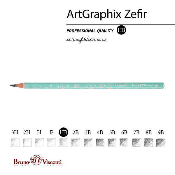 КАРАНДАШ ЧЕРНОГРАФИТОВЫЙ "ArtGraphix. Zefir. Кексики" НВ (пластиковый корпус) (10129060/020919/0023498,КИТАЙ)