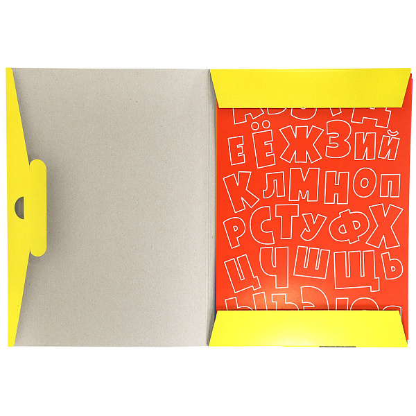 Картон узорн. мел. А4 8 цв. 8 л. "Каляка-Маляка" БУКВЫ (202х281мм) 210 г/м2, в папке-конверте