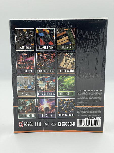 Комплект предметных тетрадей 36 листов, 12 предметов, "Картинки" со справочным материалом, обложка мелованная бумага, блок №2