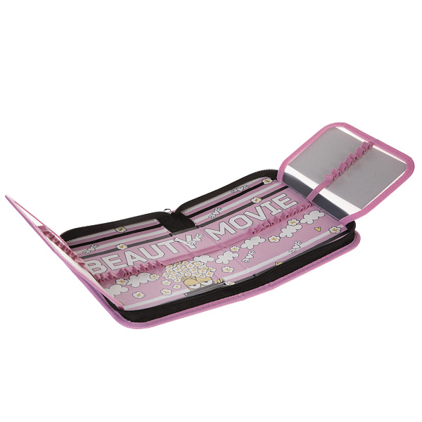 Пенал 1секц.+2ств. д/дев. 200*140 Hatber "Модная кукуруза"- ткань в индив.упак.