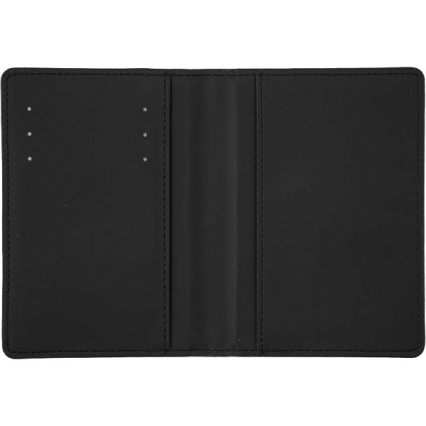 Обложка д/паспорта "deVENTE. Database" 10x14 см, искусственная кожа, поролон, шелкография, отстрочка, 3 отделения для визиток, в пластиковом пакете с европодвесом