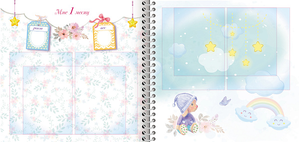 Фотоальбом малыша  А4 32 л. "Привет! Это я. Мишка" Твердая обложка 32 карт. д/фотосессии на спирали (для взрослых)
