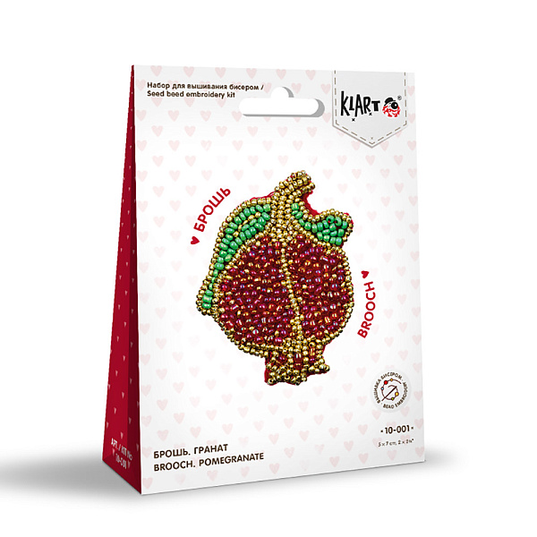Набор для вышивания "Klart"  "Брошь. Гранат" 5  х 7  см