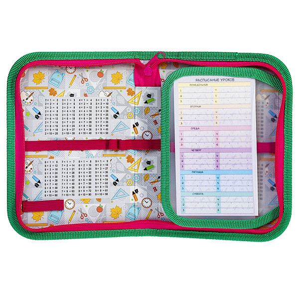 Пенал 1секц.+ств. 190*130 Hatber "Милый мишка" на молнии мат.ламин. 3D фольга , с табл.умнож. в инд.уп