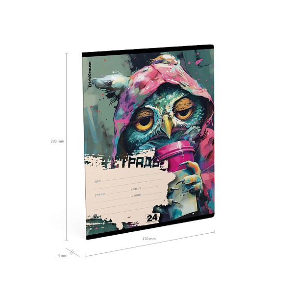 Тетрадь 24 л. лин. "Coffee Mania" ErichKrause (в плёнке по 10 шт.)_MIX-PACK