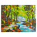 Алмазная мозаика 40*50 см "ЛЕСНАЯ ПРОХЛАДА" (24 цветов страз, холст на подрамнике с напечатенной картиной, покрытый клеевым слоем и защитной пленкой, пакет