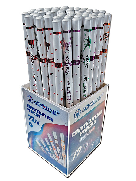 Карандаш ч/г ACMELIAE Знаки зодиака круглый, 43136