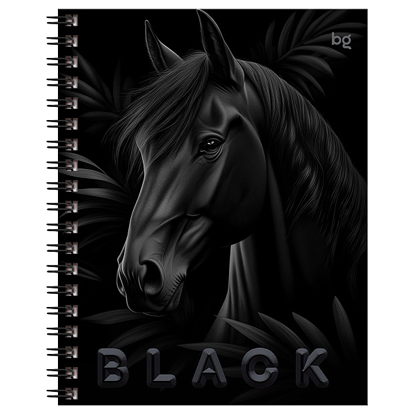 Тетрадь А5 48 листов в клетку на гребне, BG "Just Black", обложка мелованный картон, soft-touch ламинация, выборочный уф-лак, 60 г/м2