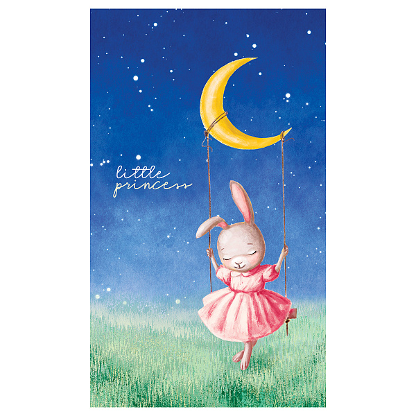 Блокнот А7, 48 листов на склейке, BG "Little bunny", мягкая обложка мелованный картон, 60 г/кв.м