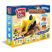 Масса для лепки Joy Doh, набор BULLDOZER - БУЛЬДОЗЕР, 9 аксессуаров, 4 баночки с тестом, (4 x 56 г.), 1/12