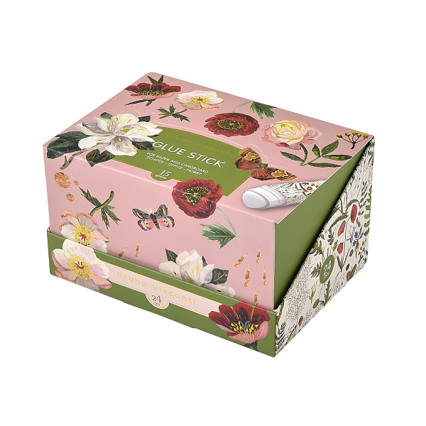 Клей-карандаш  15 г "FLORA. Bloom flowers" на PVP основе