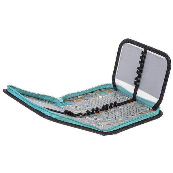 Пенал 1секц.+ств. д/. 190*130 Hatber "Звук вокруг" на молнии металлизиров. картон, выб лак с табл.умножения 