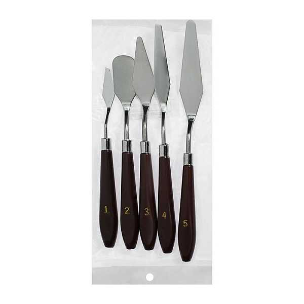 Набор мастихинов для художника 5 предметов (1,2,3,4,5)