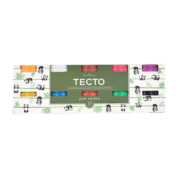 ПЛАСТИЛИН (ТЕСТО ДЛЯ ЛЕПКИ) НА НАТУРАЛЬНОЙ РАСТИТЕЛЬНОЙ ОСНОВЕ "HAPPYCOLOR", 10 ЦВ., 200 Г. 2 ВИДА