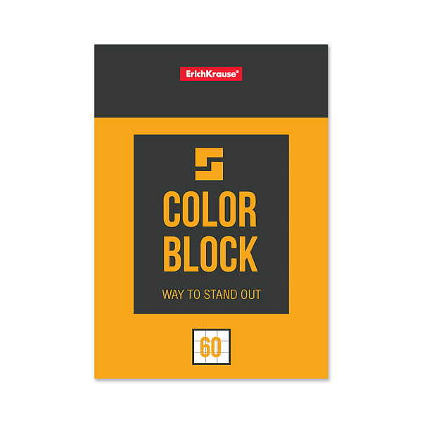 Блокнот А6 60 л. кл. на клею ErichKrause® Color Block, 