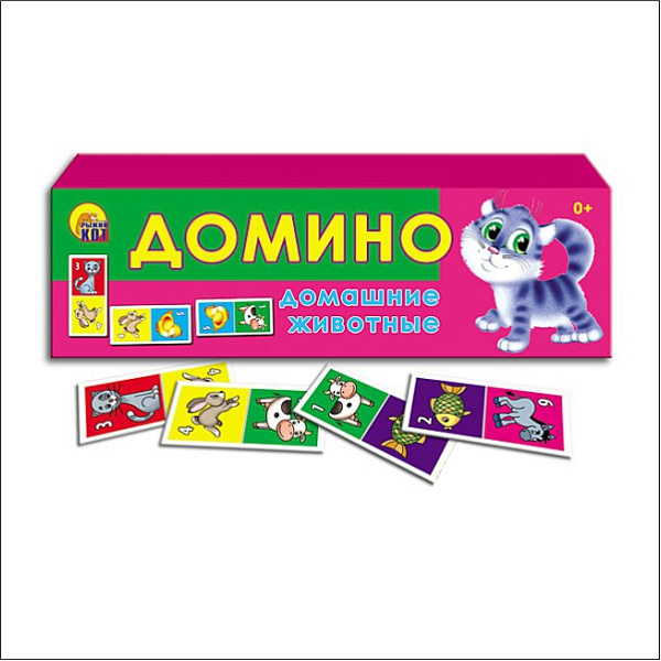 ДОМИНО для Малышей 3+,"ДОМАШНИЕ ЖИВОТНЫ", 1,5х18,5х5,5 см