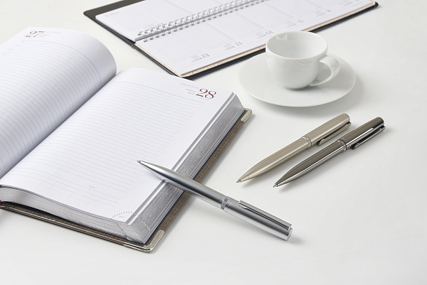 Ручка "BOSTON" шарик. автомат. 0,7 мм, МЕТАЛЛИЧЕСКИЙ КОРПУС ЧЕРНЫЙ ВОРОНЕНАЯ СТАЛЬ СИНЯЯ