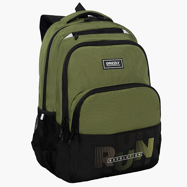 Рюкзак (/3 черный - оливковый)