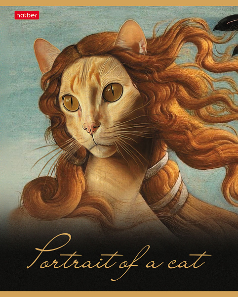 Тетрадь 96 л. кл. "Котошедевры" 65г/кв.м мат ламин,тиснение на скобе 