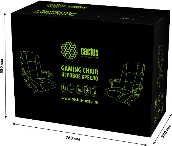 Кресло Cactus CS-CHR-OC04M-WT с вибромассажем слоновая кость эко.кожа с подголов. крестов.