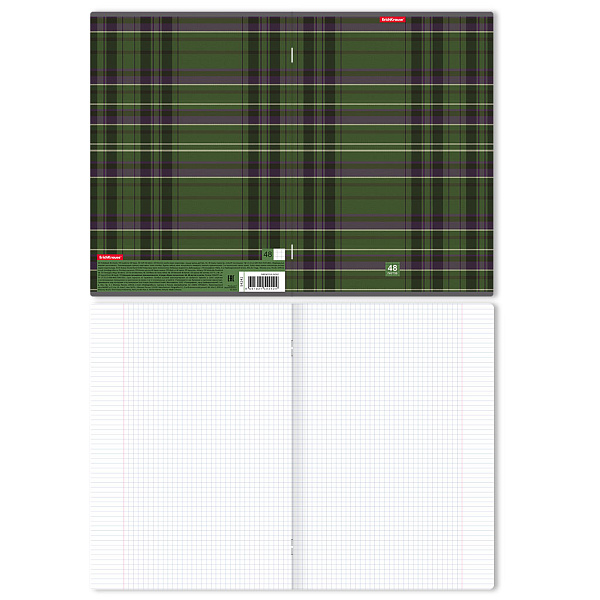 Тетрадь А4 48 л. кл. ErichKrause "Scottish Cage" MIX_PACK