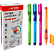 Ручка шариковая 0,7 мм "deVENTE. Study Pen. School" обучающая письму, для левшей, СИНЯЯ, с невентилируемым колпачком, ширина линии письма до 2 мм,с эргономичным каучуковым держателем, сменный стержень, с индивидуальной маркировкой,