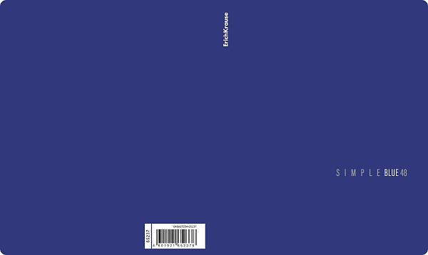 Тетрадь 48 листов в клетку "Simple Color", синий, ламинация soft-touch+выборочный УФ-лак ErichKrause 