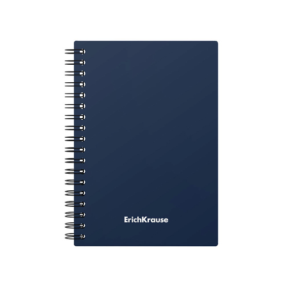 Тетрадь А6 60 л. кл. пластиковая обложка на спирали ErichKrause® Classic, ассорти