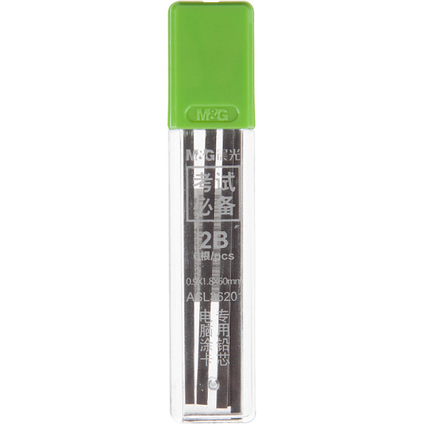 Набор грифелей 6 шт. M&G"0,9 мм  2B ASL362011109L7C
