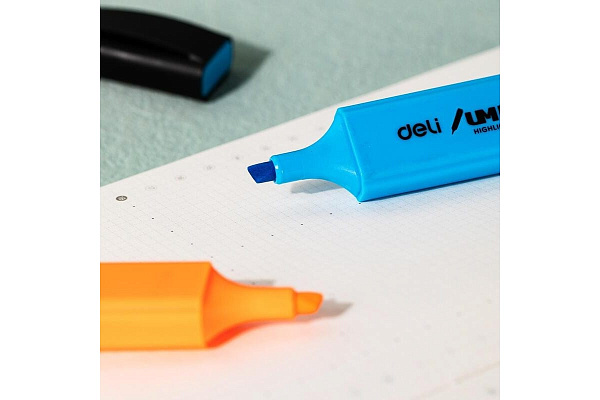 Маркер-текстовыделитель 1-5 мм Deli Jumbo, Оранжевый, скошенный пиш. наконечник