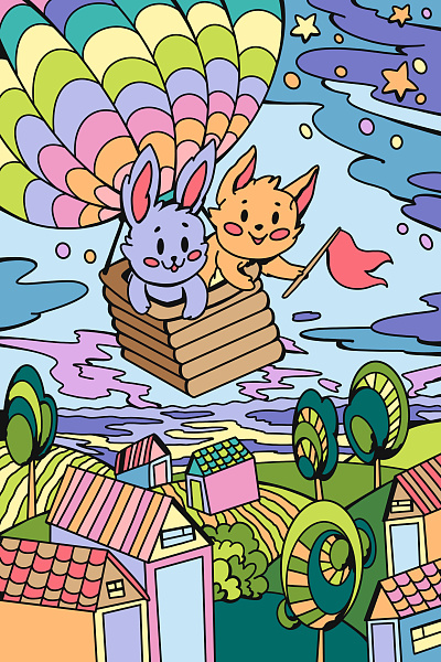 Картина по номерам для малышей ВОЛШЕБНЫЕ ИСТОРИИ "Первооткрыватели"