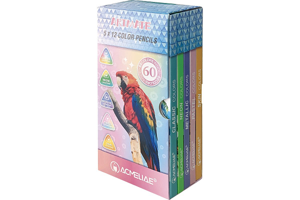 Карандаши 60 цв. ACMELIAE Artmate "5 в 1"