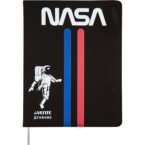 Дневник 1-11 кл. 48 л. "deVENTE. NASA" гибкая обложка из искусственной кожи, шелкография, отстрочка,