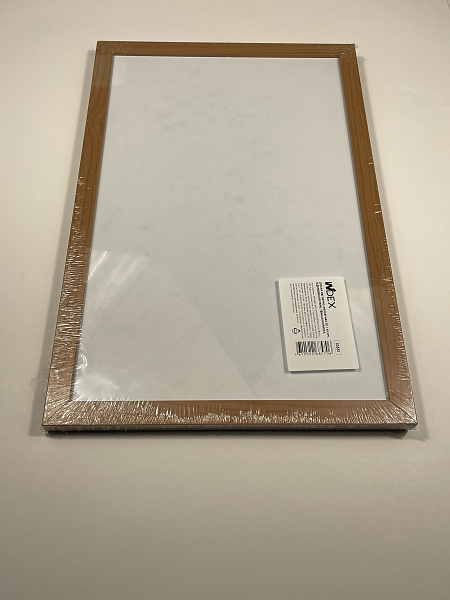 Магнитно-маркерная доска 30х45 см в деревянной рамке, тёмная морилка