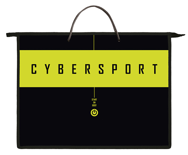 Папка для чертежей и рисунков А3 Hatber "CYBER SPORT"с ручками на молнии 