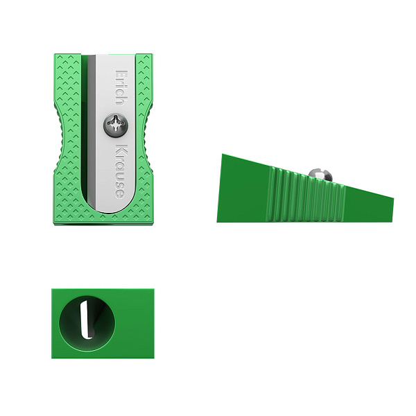 Точилка металлическая ErichKrause Ferro Color, 1 отв. ассорти (в тубусе по 48 шт)