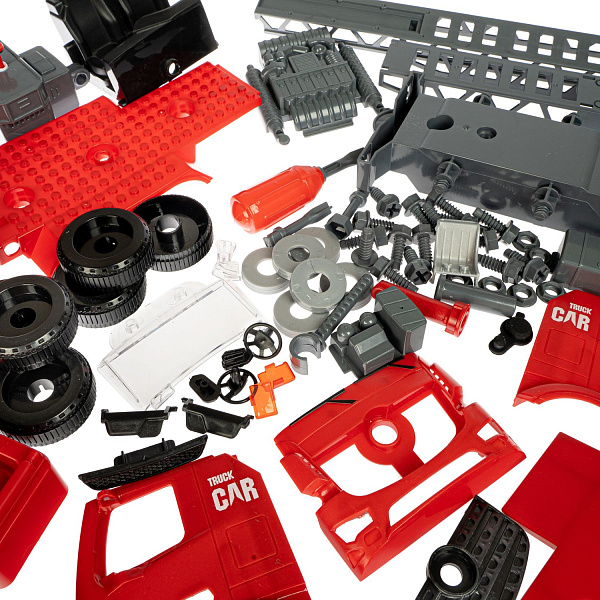 Конструктор с отверткой Bondibon, Собирай и Играй «ПОЖАРНАЯ ЧАСТЬ», 74 дет., BOX