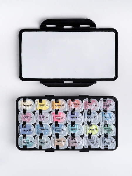 Гуашь 24 цвета по 30 мл. "Малевичъ" в пластиковом пенале