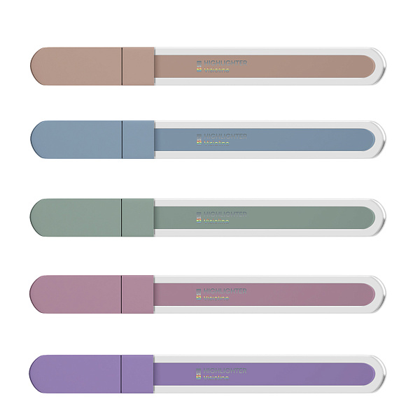 Маркер-текстовыделитель ErichKrause Visioline V-18 Manga, фиолетовый, розовый, бежевый, голубой (в коробке )