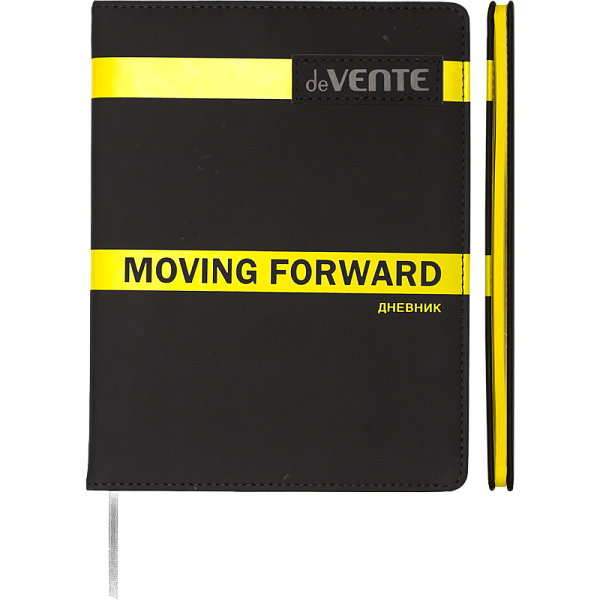 Дневник 1-11 кл. 48 л."deVENTE. Moving Forward. Yellow"иск.кожа,шелкография,бумага 80 г/м² желт.срез